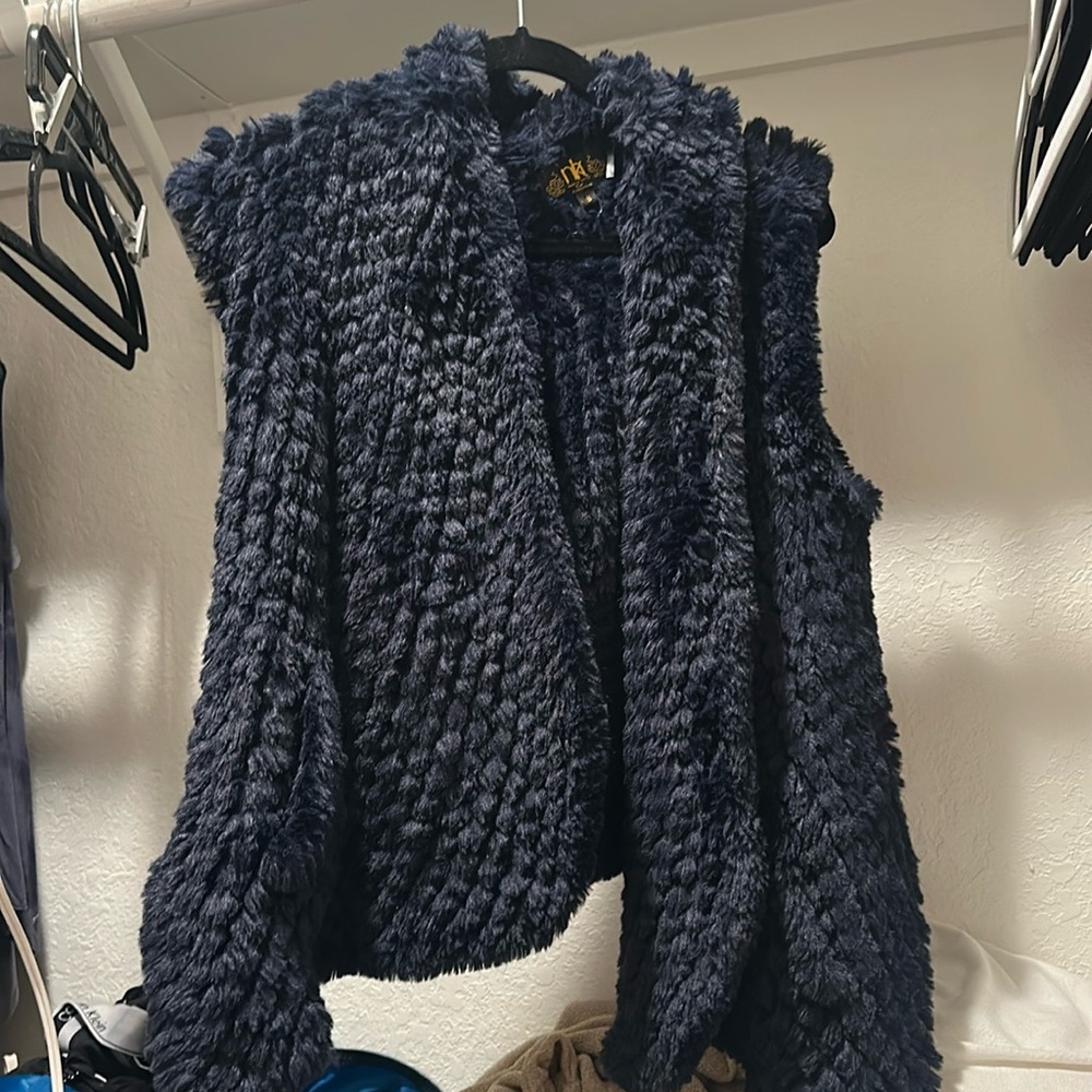 Metric knits fur collection fur vest